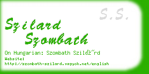 szilard szombath business card
